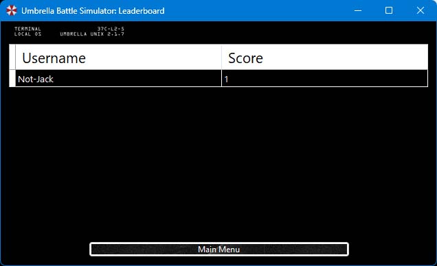 end-game leaderboard